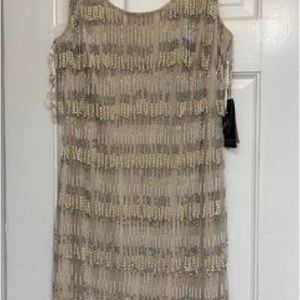 Short beaded dress ( Nude)